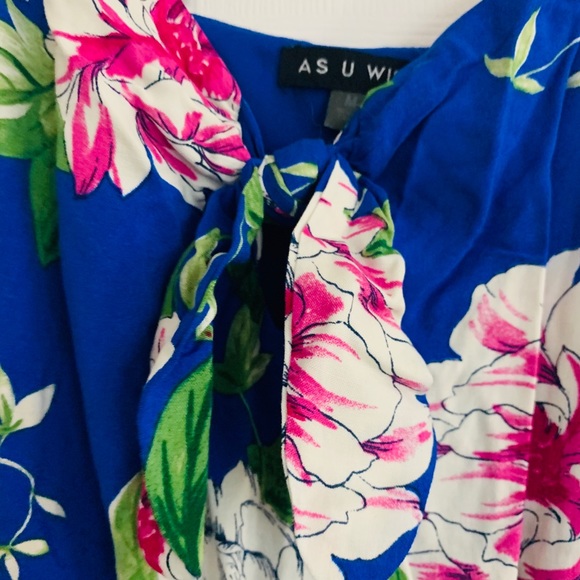 NWT-Floral Romper with Maxi Skirt - Picture 4 of 7